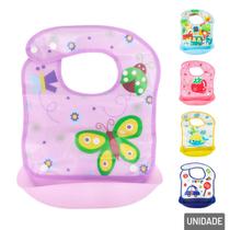 Babador de Plástico com Pega Migalhas Removível - Tudo em Caixa