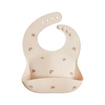 Babador de Silicone Ajustável e Impermeável Mushie Arco-Íris Babador de Silicone Ajustável e Impermeável Mushie Arco-Íris
