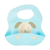 Babador de Silicone Bebê Ajustável Azul Cachorro - Pimpolho Babador de Silicone Bebê Ajustável Azul Cachorro - Pimpolho