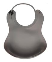 Babador de Silicone Bebê Cinza Color Baby Babador de Silicone Bebê Cinza Color Baby