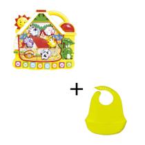 Babador de Silicone + Brinquedo Educativo DMT5529 - Uny Home + DM Brasil