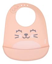 Babador de Silicone Buba Gumy Pêssego Super Flexível e Prático