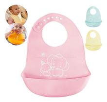 Babador De Silicone Com Cata Migalhas Impermeável Bebe