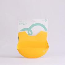 Babador de Silicone com Pega Migalhas Amarelo Petit Piá Babador de Silicone com Pega Migalhas Amarelo Petit Piá