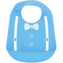 Babador De Silicone Com Pega Migalhas Azul Menino Buba Babador De Silicone Com Pega Migalhas Azul Menino Buba