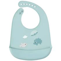 Babador de Silicone com Pega Migalhas Cloudy - Verde - Buba Babador de Silicone com Pega Migalhas Cloudy - Verde - Buba