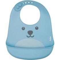 Babador de Silicone com Pega Migalhas Gumy Azul - Buba