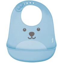 Babador de Silicone com Pega Migalhas GUMY AZUL Babador de Silicone com Pega Migalhas GUMY AZUL