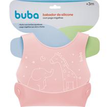 Babador de Silicone com Pega Migalhas Rosa 14489 - Buba