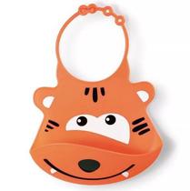 Babador De Silicone Impermeável Cata Migalhas Tigre Multikids BB042
