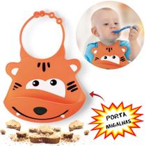 Babador De Silicone Impermeável Com Papa Migalha Multikids