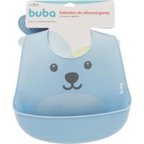 Babador de Silicone Impermeável com Pega Migalhas e Fecho Ajustável Gumy Bebê Buba