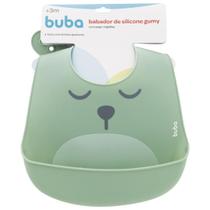 Babador de Silicone Impermeável com Pega Migalhas e Fecho Ajustável Gumy Bebê Buba