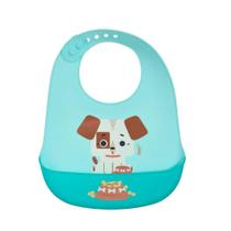 Babador de Silicone Pacific Kouii Cachorro Théo Azul Babador de Silicone Pacific Kouii Cachorro Théo Azul