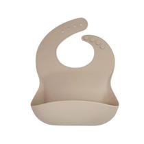 Babador de Silicone para Bebê - Ajustável e com Cor Sólida