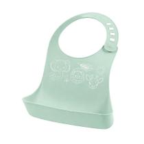 Babador De Silicone Para Bebê Com Fecho E Bolso Pega Migalhas Decorado Lúdico impermeável Plasútil -