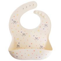 Babador de Silicone para Bebê mushie Bluey Ajustável e Impermeável Babador de Silicone para Bebê mushie Bluey Ajustável e Impermeável