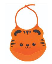 Babador de Silicone Pega Migalha Tifrinho Laranja Buba