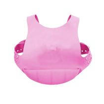 Babador de Silicone Rosa com Cinta e Bolso Cata Migalhas Babador de Silicone Rosa com Cinta e Bolso Cata Migalhas