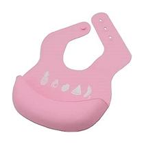 Babador de silicone rosa com pega-migalhas - zoop toys zp00956