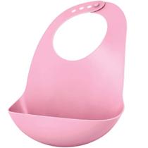 Babador de silicone rosa