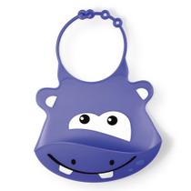 Babador de Silicone Silybib Hipopótamo Roxo 6+M Multikids Baby - BB044