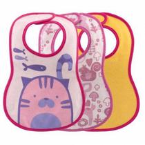 Babador Easy Meal Rosa c/3 Chicco Babador Easy Meal Rosa c/3 Chicco
