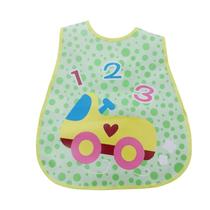Babador Estampado Com bolso pega migalhas Impermeável Plástico tiras autocolantes