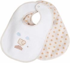 Babador Felpudo Plastificado c/2 Bordado Ovelha Branco e Bege Papi 59833 Babador Felpudo Plastificado c/2 Bordado Ovelha Branco e Bege Papi 59833