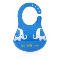 Babador Impermeável 100% Silicone Com Porta Migalhas Rosa / Azul Nuby Babador Impermeável 100% Silicone Com Porta Migalhas Rosa / Azul Nuby