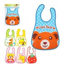 Babador Impermeável Bebê Infantil Cata Migalhas 3 Unidades