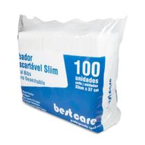 Babador Impermeável Best Care Slim Branco Pacote Com 100 Unidades