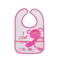 Babador Impermeável Com Bolso Ursinha Comtac Kids 4389 Babador Impermeável Com Bolso Ursinha Comtac Kids 4389