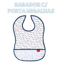 Babador Impermeável com Porta Migalhas para Bebê Infantil Menino