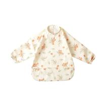 Babador Impermeável De Tecido PU Com Mangas Longas E Grande Bolso Para Bebê HappyFlute Estilo