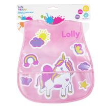 Babador Impermeavel Lolly Porta Migalhas Rosa
