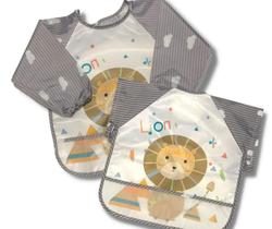 Babador Impermeável Manga Longa BlW e Curta Kit 2Unds Leão Babador Impermeável Manga Longa BlW e Curta Kit 2Unds Leão