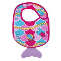 Babador Impermeável Para Bebê Estampa 3D Bambi Sereia Rosa