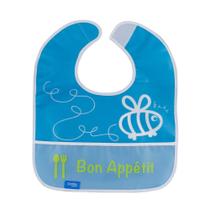 Babador Impermeável Plus Com Bolso Abelha Comtac Kids 4418 Babador Impermeável Plus Com Bolso Abelha Comtac Kids 4418
