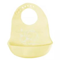 Babador Infantil De Silicone Cata Migalhas Amarelo Babador Infantil De Silicone Cata Migalhas Amarelo