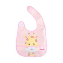 Babador Infantil Impermeável Cata-Migalhas Pimpolho com Bolso e Fecho Ajustável para Bebês +06 Meses - ROSA