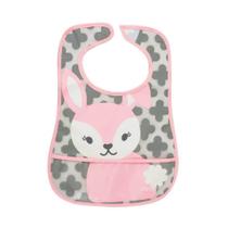 Babador Infantil Impermeável Plástico Estampa Coelho Clingo