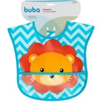 Babador Leão Com Bolso Infantil Impermeável 15367 - Buba