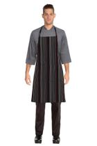Babador Listrado Apron Chef Works Unissex - Preto, Branco e Vermelho Babador Listrado Apron Chef Works Unissex - Preto, Branco e Vermelho