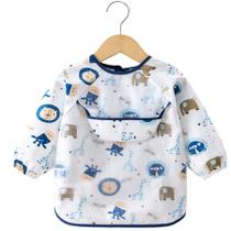 Babador Manga Longa Bebê Proteção Dupla Impermeável Safari