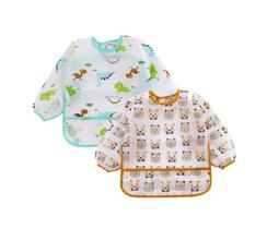 Babador manga longa BLW Kit 2Unds - Dino e Urso Babador manga longa BLW Kit 2Unds - Dino e Urso