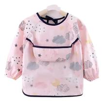 Babador Manga Longa De Proteção Dupla - C Nuvens E Estrelinh Babador Manga Longa De Proteção Dupla - C Nuvens E Estrelinh