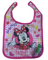 Babador Minnie Disney Para Bebê Com Bolso Coletor De Migalha - BABY GO