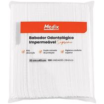 Babador Odontológico Impermeável Supreme Branco - 100 unid Babador Odontológico Impermeável Supreme Branco - 100 unid