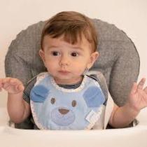 Babador Para Bebê Baby Joy Dupla Face Estampa Urso Masculino